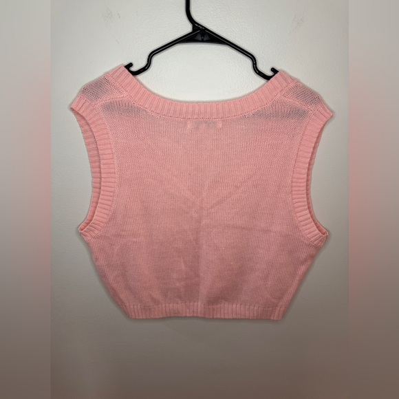 Pre-Owned XL Vine and Valley Pink Knitted Sleeveless Vest - Picture 6 of 8